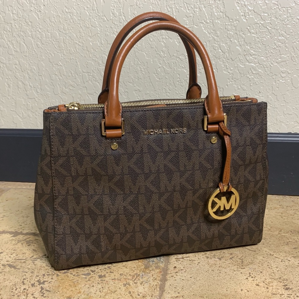 Michael Kors Canvas and Leather Handbag EUC